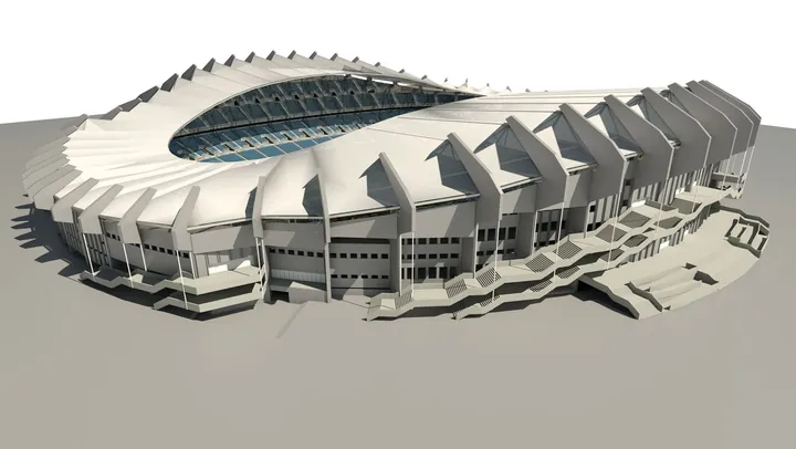 Anoeta: vista exterior del estadio con la nueva cubierta