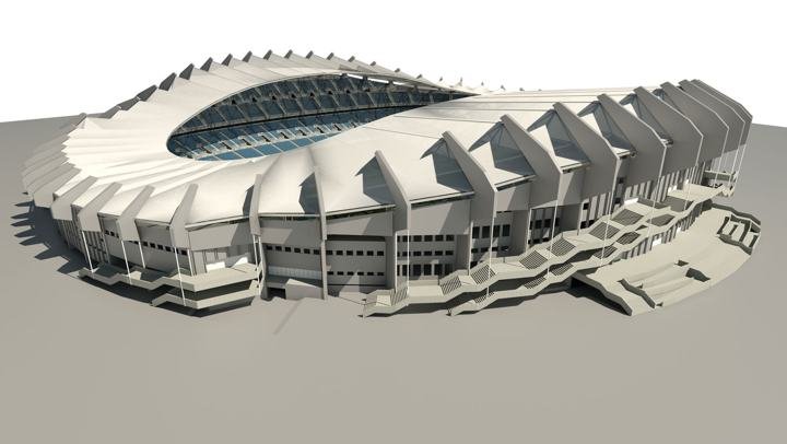 Anoeta: vista exterior del estadio con la nueva cubierta